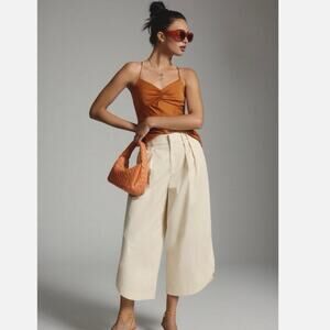 Anthropologie Curved Hem Chino Pants by Mare Mare